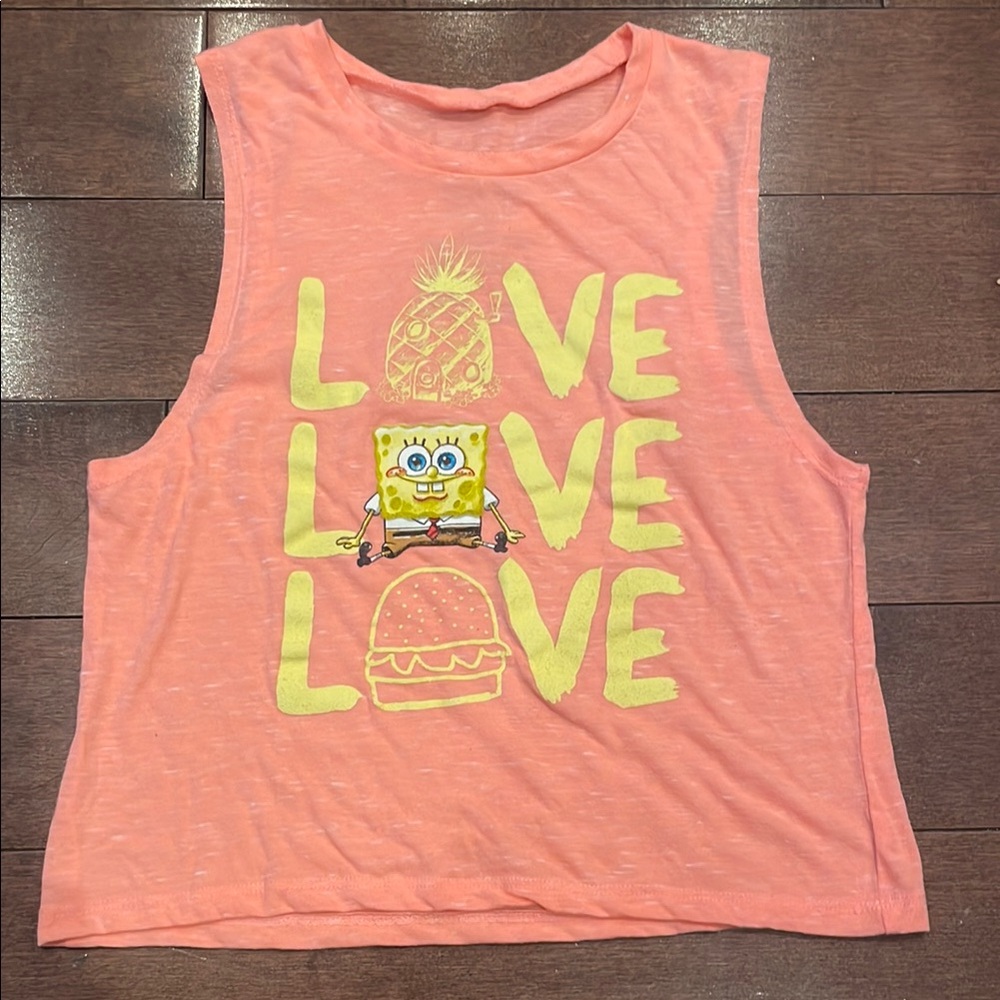 SpongeBob SquarePants Orange and Yellow Tank Top Relaxed Fit